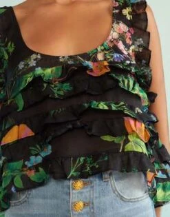 CYNTHIA ROWLEYNola Ruffle Tank Blouse -Cynthia Rowley Shop Cynthia Rowley Nola Ruffle Tank Blouse 20230729225340 2