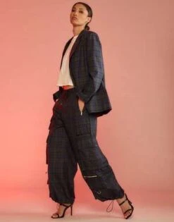 CYNTHIA ROWLEYPlaid Cargo Pants - Black/White 12 CYNTHIA ROWLEYPlaid Cargo Pants - Black/White -Cynthia Rowley Shop Cynthia Rowley Plaid Cargo Pants Black White 20231017233712 1