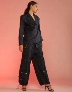 CYNTHIA ROWLEYPlaid Cargo Pants - Black/White 13 CYNTHIA ROWLEYPlaid Cargo Pants - Black/White -Cynthia Rowley Shop Cynthia Rowley Plaid Cargo Pants Black White 20231017233713