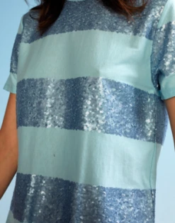 CYNTHIA ROWLEYSequin Tee - Blue Stripe -Cynthia Rowley Shop Cynthia Rowley Sequin Tee Blue Stripe 20220902030813 2