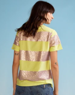 CYNTHIA ROWLEYSequin Tee - Champagne/Yellow -Cynthia Rowley Shop Cynthia Rowley Sequin Tee Champagne Yellow 20220902030817 2