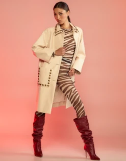 CYNTHIA ROWLEYStudded Vegan Leather Coat -Cynthia Rowley Shop Cynthia Rowley Studded Vegan Leather Coat 20231013183403 2