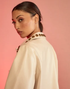 CYNTHIA ROWLEYStudded Vegan Leather Coat -Cynthia Rowley Shop Cynthia Rowley Studded Vegan Leather Coat 20231013183407