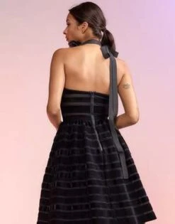 CYNTHIA ROWLEYVelvet Ribbon Mini Dress - Black -Cynthia Rowley Shop Cynthia Rowley Velvet Ribbon Mini Dress Black 20230106230641 2