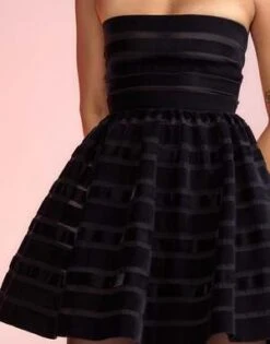 CYNTHIA ROWLEYVelvet Ribbon Mini Dress - Black -Cynthia Rowley Shop Cynthia Rowley Velvet Ribbon Mini Dress Black 20230106230642