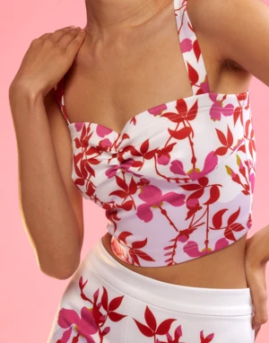 CYNTHIA ROWLEYDevi Bonded Tank - Pink/Red Floral 3 CYNTHIA ROWLEYDevi Bonded Tank - Pink/Red Floral - Image 3