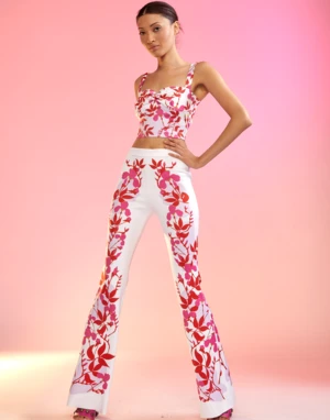 CYNTHIA ROWLEYDevi Bonded Tank - Pink/Red Floral 4 CYNTHIA ROWLEYDevi Bonded Tank - Pink/Red Floral - Image 4