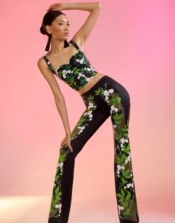 CYNTHIA ROWLEYDevi Bonded Tank - Green/White Floral -Cynthia Rowley Shop Devi Bonded Tank 20220817184430