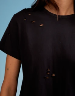 CYNTHIA ROWLEYDistressed Tee - Black -Cynthia Rowley Shop Distressed Tee 20220926190531 3
