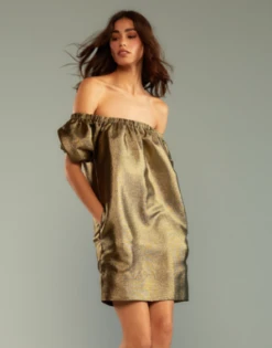 CYNTHIA ROWLEYElectra Dress - Metallic 10 CYNTHIA ROWLEYElectra Dress - Metallic -Cynthia Rowley Shop Electra Metallic Dress 20231022234701 2