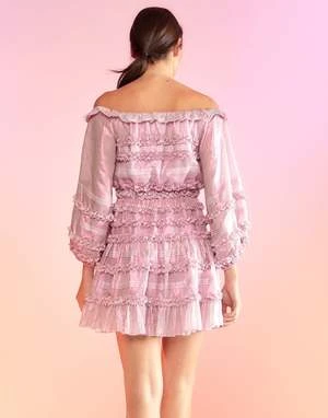 CYNTHIA ROWLEYElla Foil Metallic Dress - Metallic Blush 6 CYNTHIA ROWLEYElla Foil Metallic Dress - Metallic Blush - Image 6