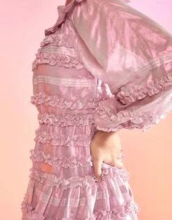 CYNTHIA ROWLEYElla Foil Metallic Dress - Metallic Blush 15 CYNTHIA ROWLEYElla Foil Metallic Dress - Metallic Blush -Cynthia Rowley Shop Ella Foil Metallic Dress 20230124225903 3