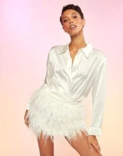 Cynthia Rowley Shop -Cynthia Rowley Shop Feather Skirt 20221031210819 1