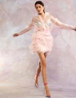 CYNTHIA ROWLEYFeather Skirt - LGHTPK