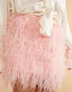 CYNTHIA ROWLEYFeather Skirt - LGHTPK 17 CYNTHIA ROWLEYFeather Skirt - LGHTPK -Cynthia Rowley Shop Feather Skirt 20230729225119 1