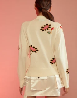 CYNTHIA ROWLEYFlor Cashmere Sweater - White Multi -Cynthia Rowley Shop Flor Cashmere Sweater 20231101164257 1