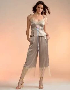 CYNTHIA ROWLEYIris Silk Pant - Camel