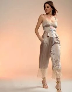 CYNTHIA ROWLEYIris Silk Pant - Camel -Cynthia Rowley Shop Iris Silk Pant 20221112050604 2