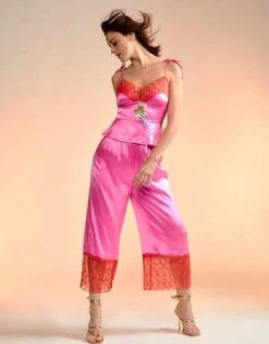 CYNTHIA ROWLEYIris Silk Pant - Pink