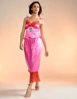 CYNTHIA ROWLEYIris Silk Pant - Pink -Cynthia Rowley Shop Iris Silk Pant 20221112050616