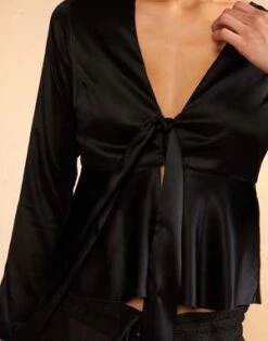 CYNTHIA ROWLEYJula Silk Blouse - Black -Cynthia Rowley Shop Jula Silk Blouse 20230729225219 3