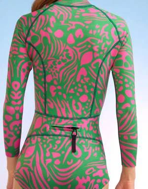 CYNTHIA ROWLEYKauai Wetsuit - Animal Green/Pink 6 CYNTHIA ROWLEYKauai Wetsuit - Animal Green/Pink - Image 6