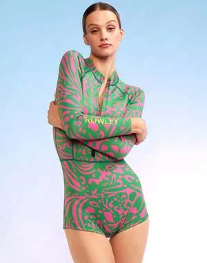 CYNTHIA ROWLEYKauai Wetsuit - Animal Green/Pink 5 CYNTHIA ROWLEYKauai Wetsuit - Animal Green/Pink - Image 5