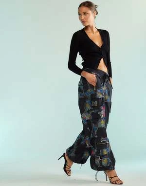 CYNTHIA ROWLEYKim Cargo Pants - Black Multi 2 CYNTHIA ROWLEYKim Cargo Pants - Black Multi - Image 2