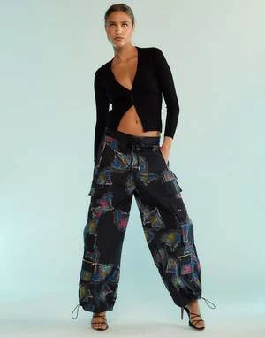 CYNTHIA ROWLEYKim Cargo Pants - Black Multi 5 CYNTHIA ROWLEYKim Cargo Pants - Black Multi - Image 5