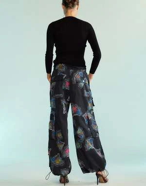 CYNTHIA ROWLEYKim Cargo Pants - Black Multi 6 CYNTHIA ROWLEYKim Cargo Pants - Black Multi - Image 6