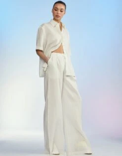 CYNTHIA ROWLEY Isola Linen Pants 12 CYNTHIA ROWLEY Isola Linen Pants -Cynthia Rowley Shop LINEN3copy