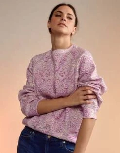 CYNTHIA ROWLEYLace Printed Jumper - Pink