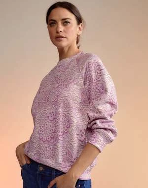 CYNTHIA ROWLEYLace Printed Jumper - Pink 3 CYNTHIA ROWLEYLace Printed Jumper - Pink - Image 3