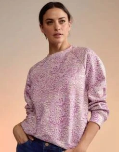 CYNTHIA ROWLEYLace Printed Jumper - Pink 9 CYNTHIA ROWLEYLace Printed Jumper - Pink -Cynthia Rowley Shop Lace Printed Jumper 20221107215218 3