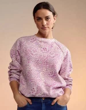 CYNTHIA ROWLEYLace Printed Jumper - Pink 2 CYNTHIA ROWLEYLace Printed Jumper - Pink - Image 2