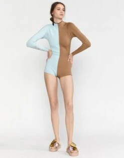 CYNTHIA ROWLEYLogan Colorblock Wetsuit - Sky Blue -Cynthia Rowley Shop Logan Long Sleeve Wetsuit 20201015191413 1