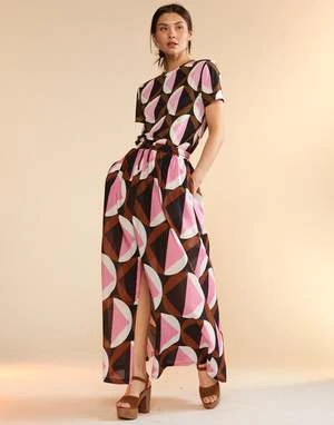 CYNTHIA ROWLEYMosaic Skirt - Geo Black/Pink 2 CYNTHIA ROWLEYMosaic Skirt - Geo Black/Pink - Image 2