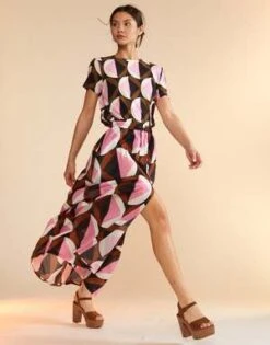 CYNTHIA ROWLEYMosaic Skirt - Geo Black/Pink