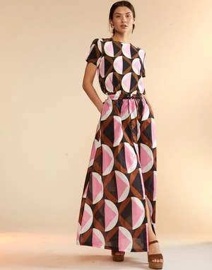 CYNTHIA ROWLEYMosaic Skirt - Geo Black/Pink 3 CYNTHIA ROWLEYMosaic Skirt - Geo Black/Pink - Image 3