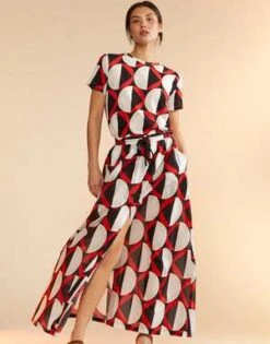 CYNTHIA ROWLEYMosaic Skirt - Geo Black/Red -Cynthia Rowley Shop Mosaic Skirt 20230729225326