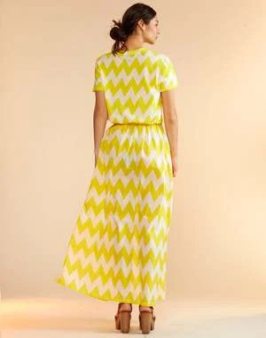 CYNTHIA ROWLEYMosaic Skirt - Yellow/White 4 CYNTHIA ROWLEYMosaic Skirt - Yellow/White - Image 4