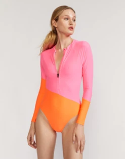 CYNTHIA ROWLEYNazare Colorblock Surfsuit - Pink/Orange 9 CYNTHIA ROWLEYNazare Colorblock Surfsuit - Pink/Orange -Cynthia Rowley Shop Nazare Colorblock Surfsuit 20210419224359 1