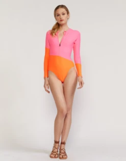CYNTHIA ROWLEYNazare Colorblock Surfsuit - Pink/Orange 7 CYNTHIA ROWLEYNazare Colorblock Surfsuit - Pink/Orange -Cynthia Rowley Shop Nazare Colorblock Surfsuit 20210419224400 1
