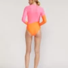 CYNTHIA ROWLEYNazare Colorblock Surfsuit - Pink/Orange