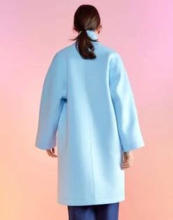 CYNTHIA ROWLEYNeoprene Bonded Coat - Blue -Cynthia Rowley Shop Neoprene Bonded Coat 20230215225950 1