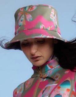 CYNTHIA ROWLEYNeoprene Bucket Hat - Taupe Multi -Cynthia Rowley Shop Neoprene Bucket Hat 20221223193923 1