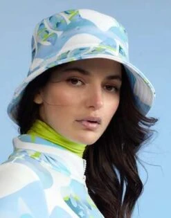 CYNTHIA ROWLEYNeoprene Bucket Hat - White Multi -Cynthia Rowley Shop Neoprene Bucket Hat 20221223193925 2