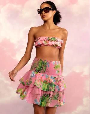 CYNTHIA ROWLEYNola Smocked Skirt - Pink 1 CYNTHIA ROWLEYNola Smocked Skirt - Pink