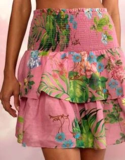 CYNTHIA ROWLEYNola Smocked Skirt - Pink 11 CYNTHIA ROWLEYNola Smocked Skirt - Pink -Cynthia Rowley Shop Nola Smocked Skirt 20230413214718 1