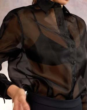 CYNTHIA ROWLEYOrganza Button Down Shirt 7 CYNTHIA ROWLEYOrganza Button Down Shirt - Image 7